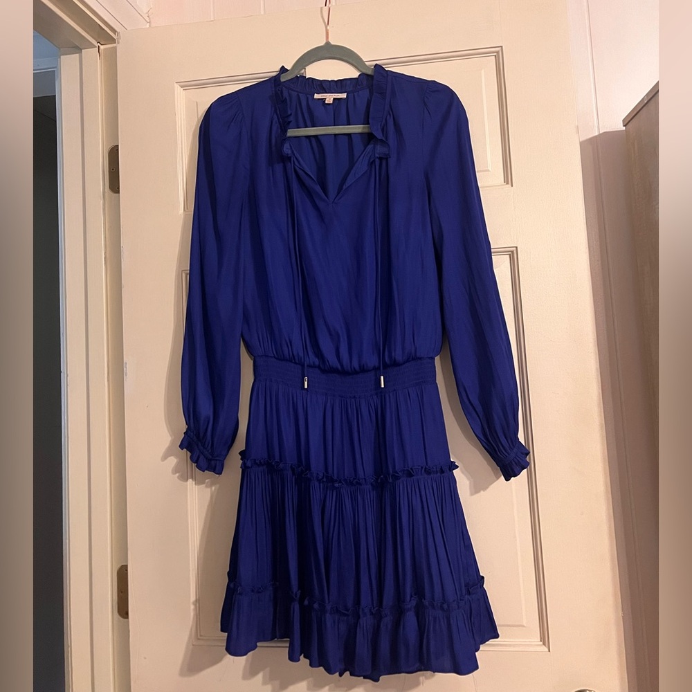 Skies Are Blue Royal Long Sleeve Dress